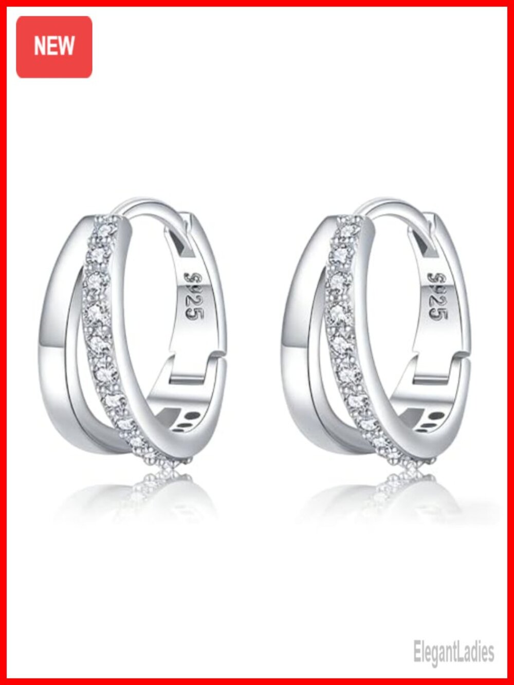 925 Sterling Silver Hoop Earrings for Women 14K Gold Plated Small Hoops